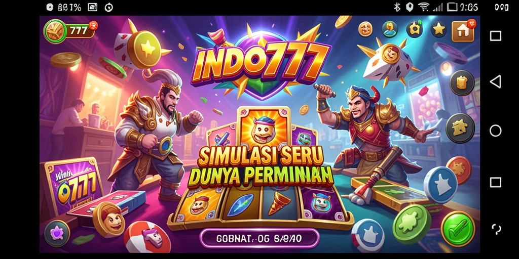 Tampilan menarik dari gameplay dalam simulasi kehidupan.