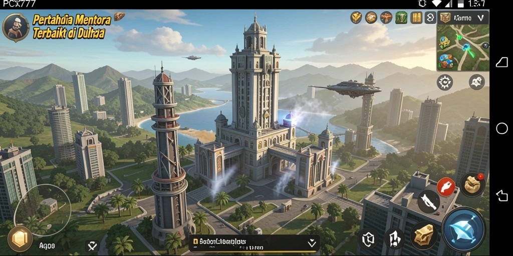 Screenshot gameplay PCX777 menunjukkan strategi Tower Defense yang mendebarkan.