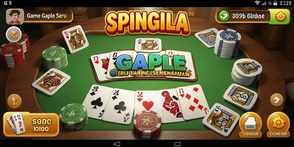 Tampilan gameplay yang seru dalam permainan Gaple.