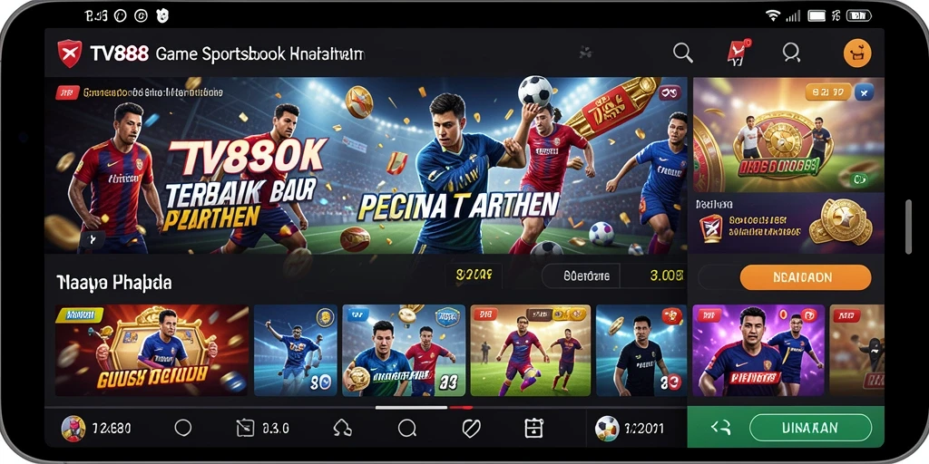 Tangkapan layar gameplay seru dari TV888 di aplikasi Sportsbook.