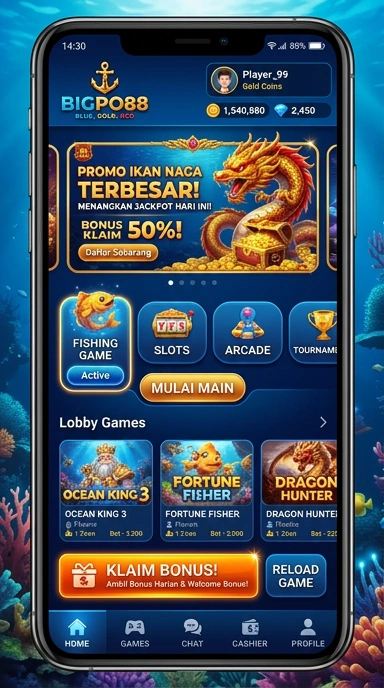 Tampilan antarmuka pengguna aplikasi bigpo88 yang intuitif.